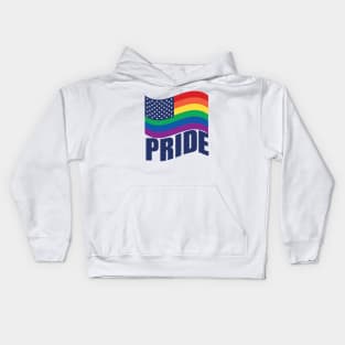 Gay Pride American Flag Kids Hoodie